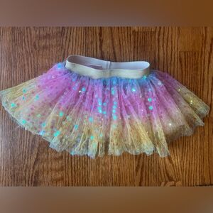 Rainbow Sequin Pink, Yellow, Blue Sparkle Girls’ Skirt | 12M | Costume / Gift